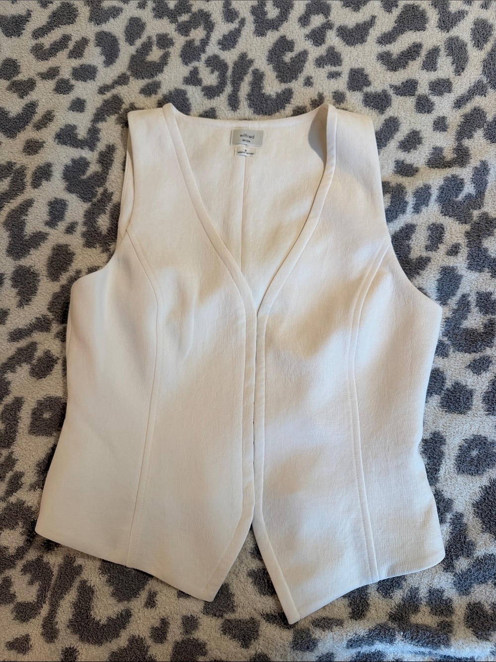 Wilfred Cream Tailored V-Neck Vest